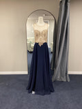 Baby online Evening Gown large Navy blue and gold