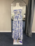 Windsor Evening Gown 3/4 Blue and White