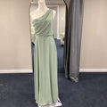 Birds Grey Evening Gown small Light Green