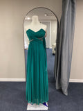 Jodi Kristopher Evening Gown 5/6 Green beaded front