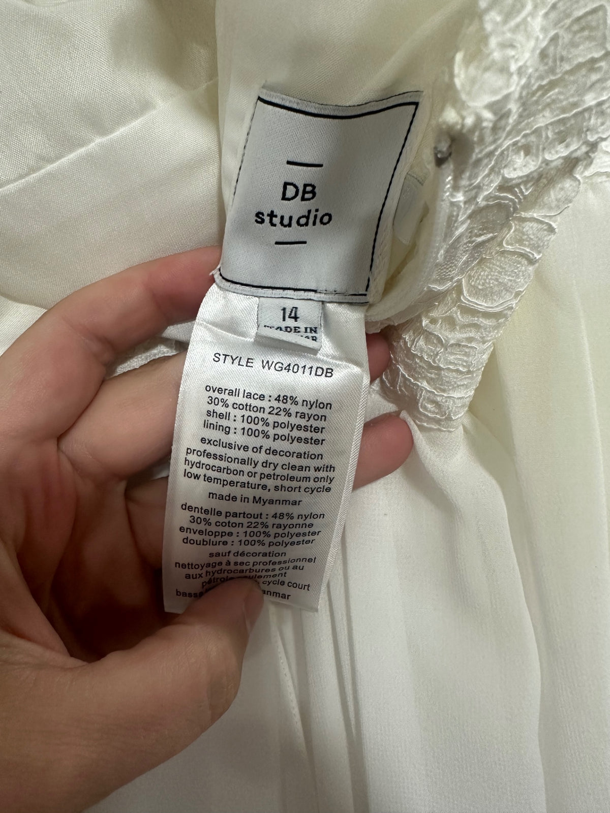 DB studio Wedding Dress 14 Ivory/Off-white