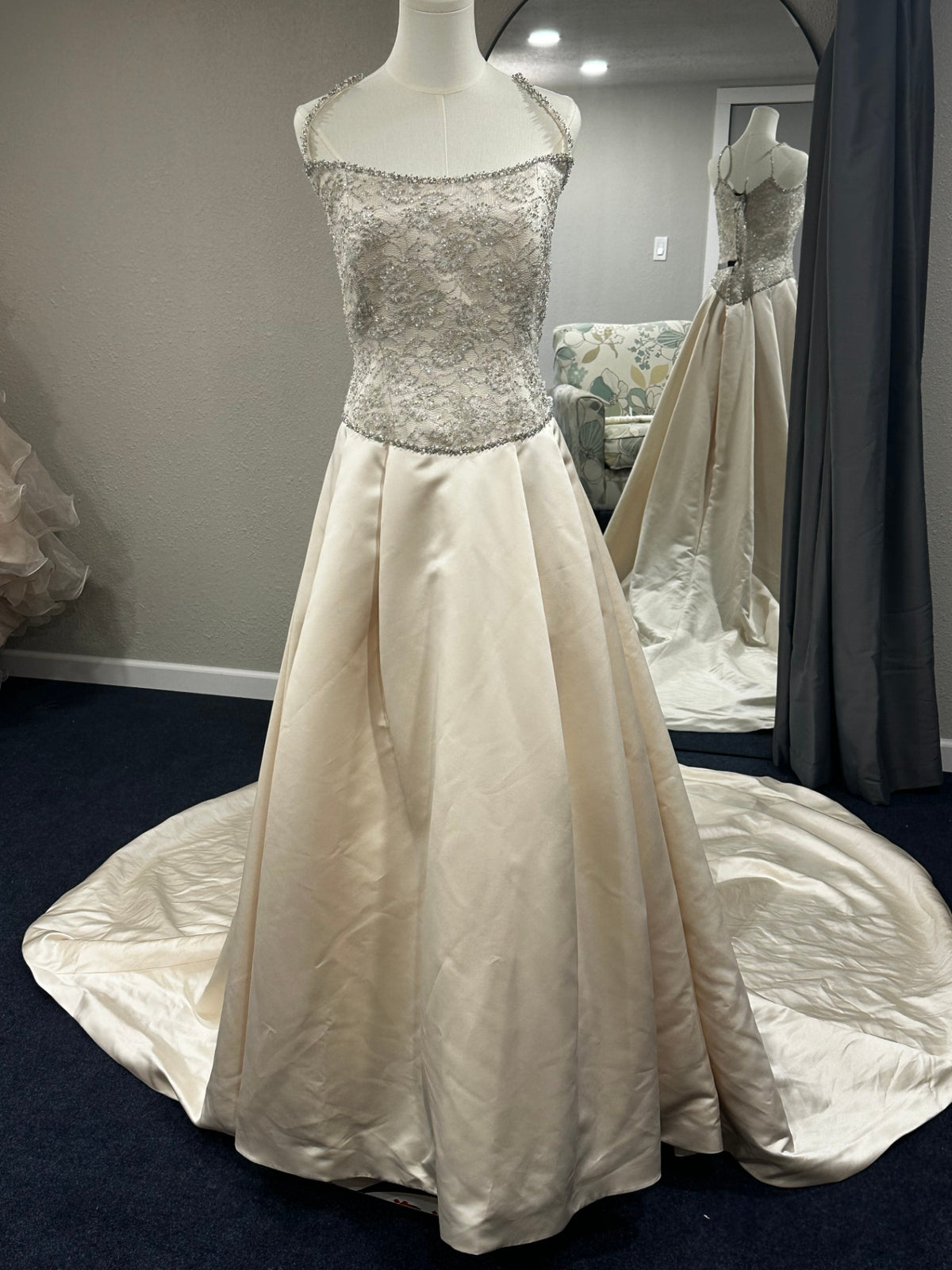Mon Cheri Wedding Dress 16 Ivory/Beige