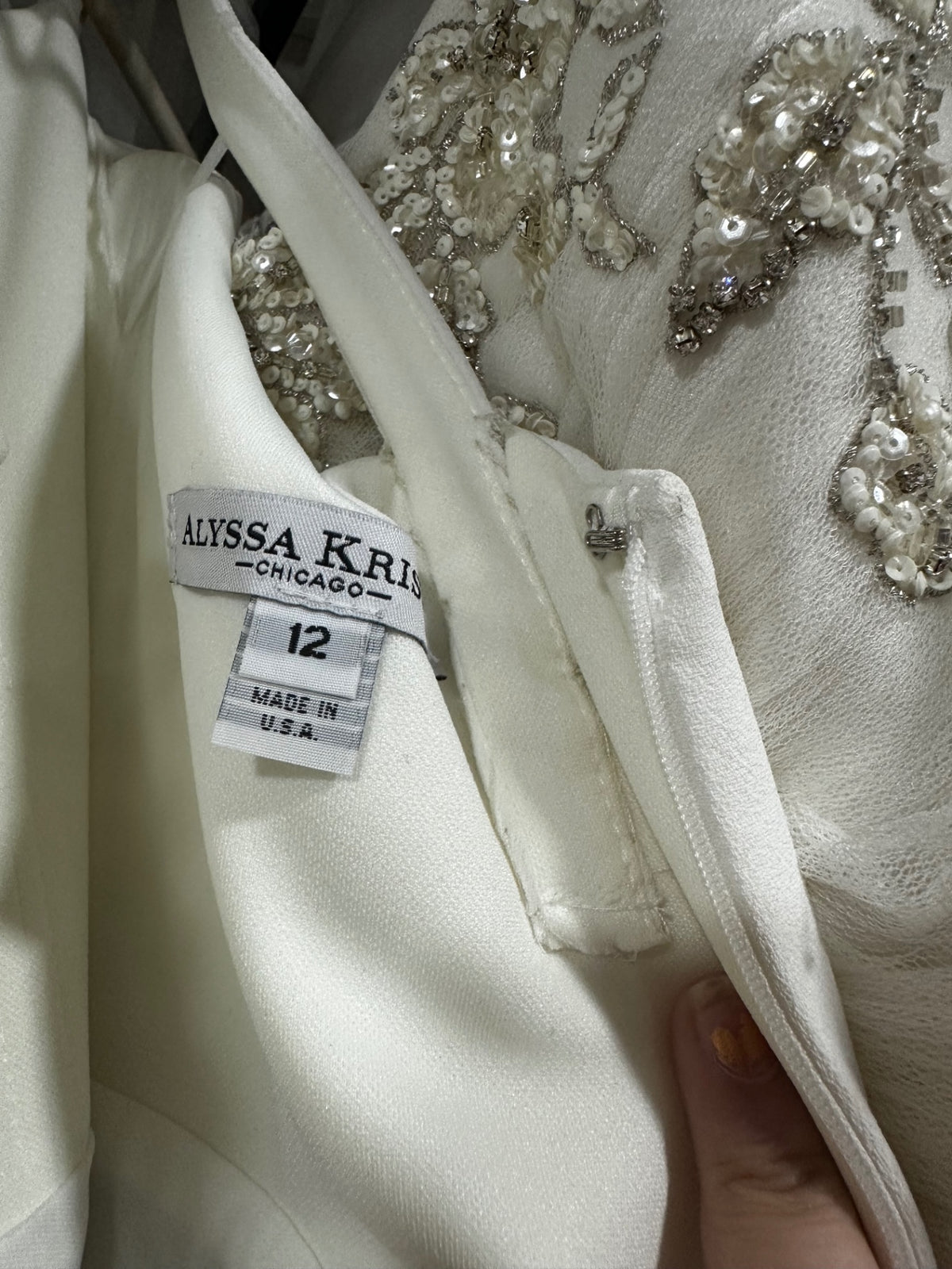 Alyssa Kristen  Size 12 White