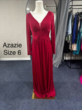 Azazie Size 6 Burgandy
