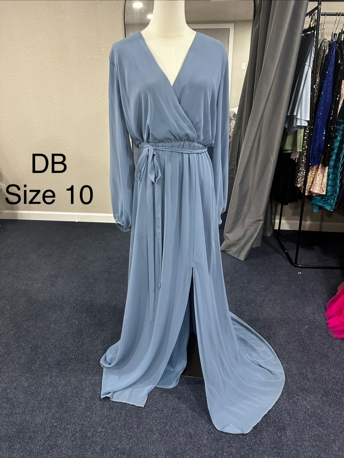 Davids bridal Size 10 Light Blue