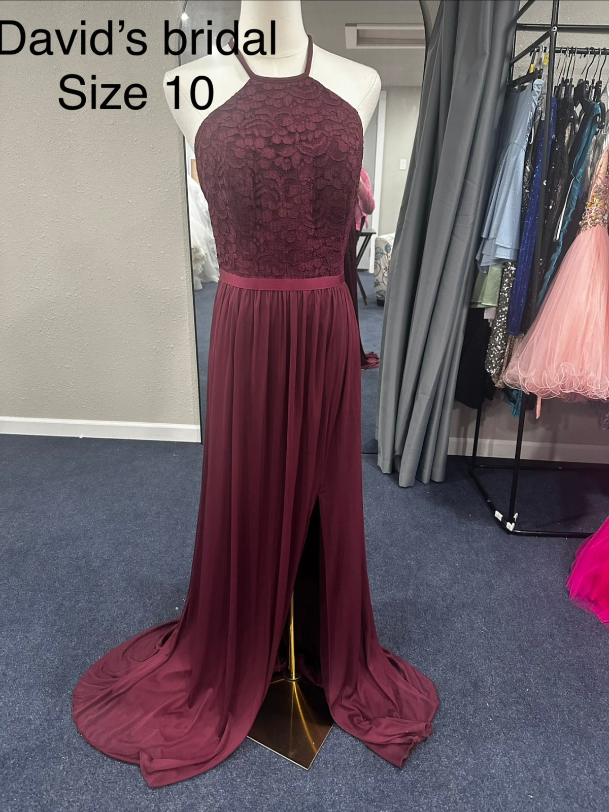 David’s bridal Size 10 Burgundy