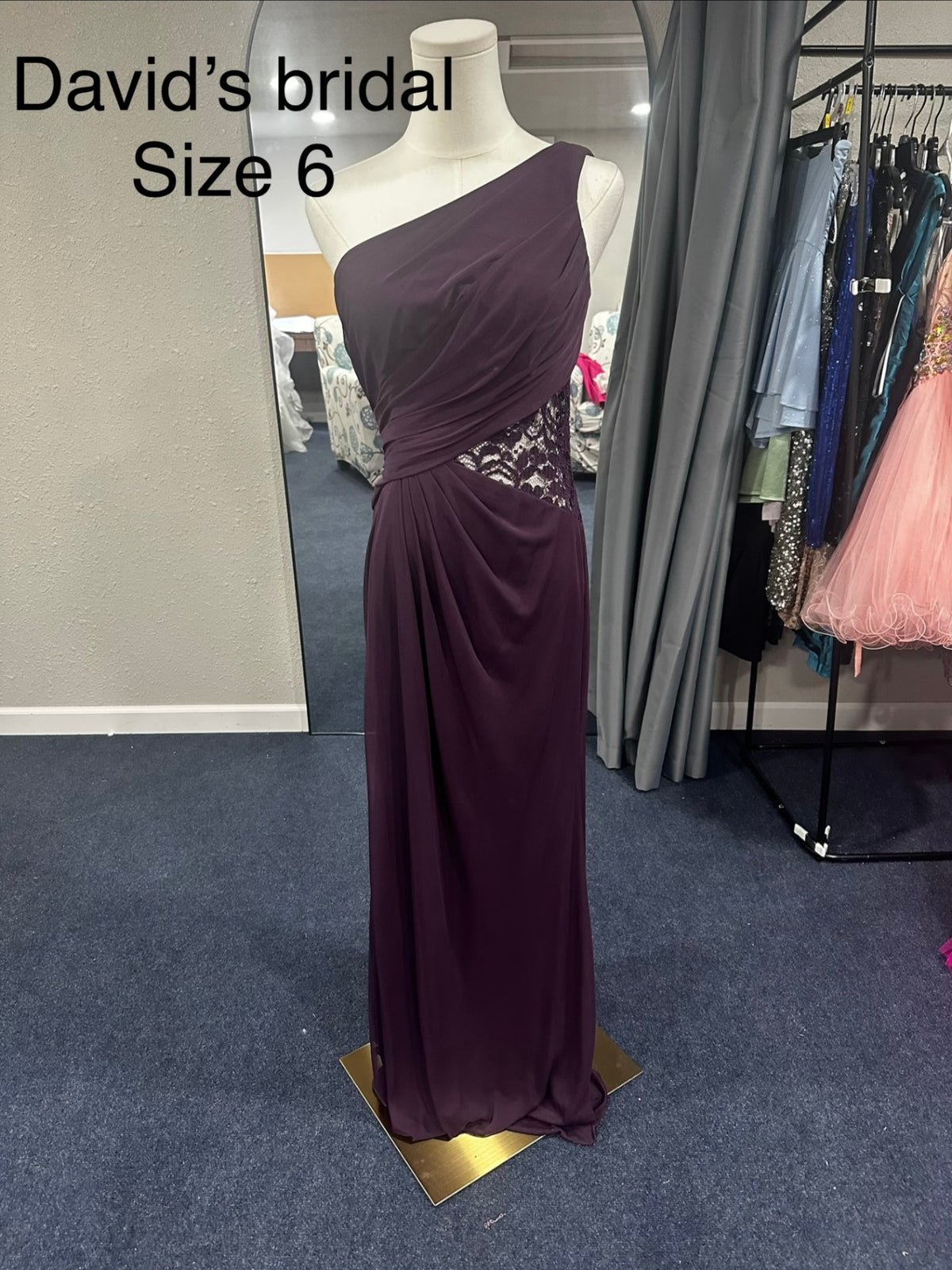 David's bridal Size 6 Deep purple